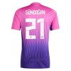 Conjunto (Camiseta+Pantalón Corto) Alemania Gundogan 21 Segunda Equipación Euro 2024 - Niño